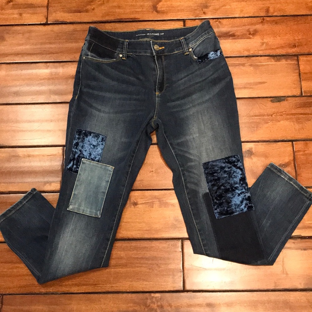 Chico's Platinum Jeggings Patchwork 0P